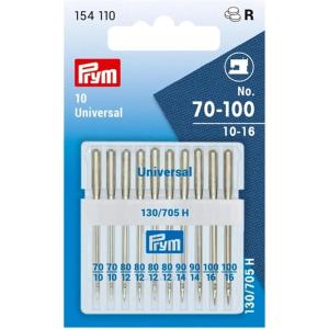 Prym Universal Sewing Machine Needles, Sizes 10-16 (No. 70-100), 10 PC