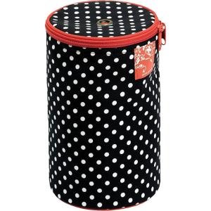 Prym Wool Dispenser & Yarn Storage, Black & White Polka Dots