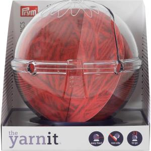 Prym Yarnit Travel Yarn Holder for Knitting & Crochet – Prevents Tangles with Two Yarn Channels, Shoulder Strap, Non-Slip Base & Hidden Storage