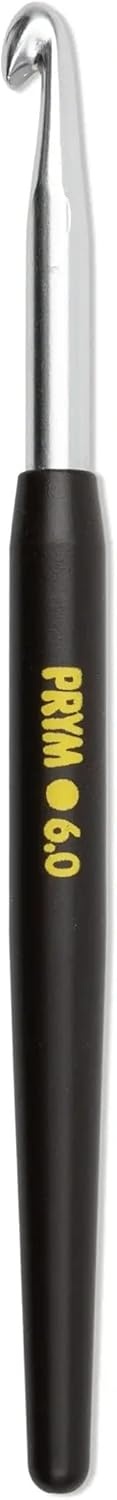 imagePrym 6 Crochet Hook Aluminum with Soft Grip 5mmUS J 6 mm