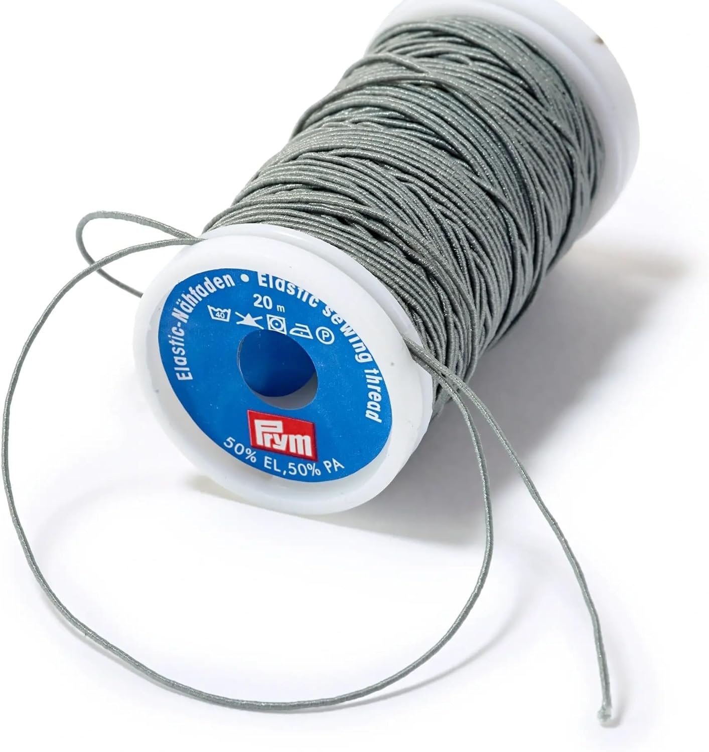 imagePrym Elastic Sewing Thread Light Gray 22 YD 20 MOne Size Pack of 2