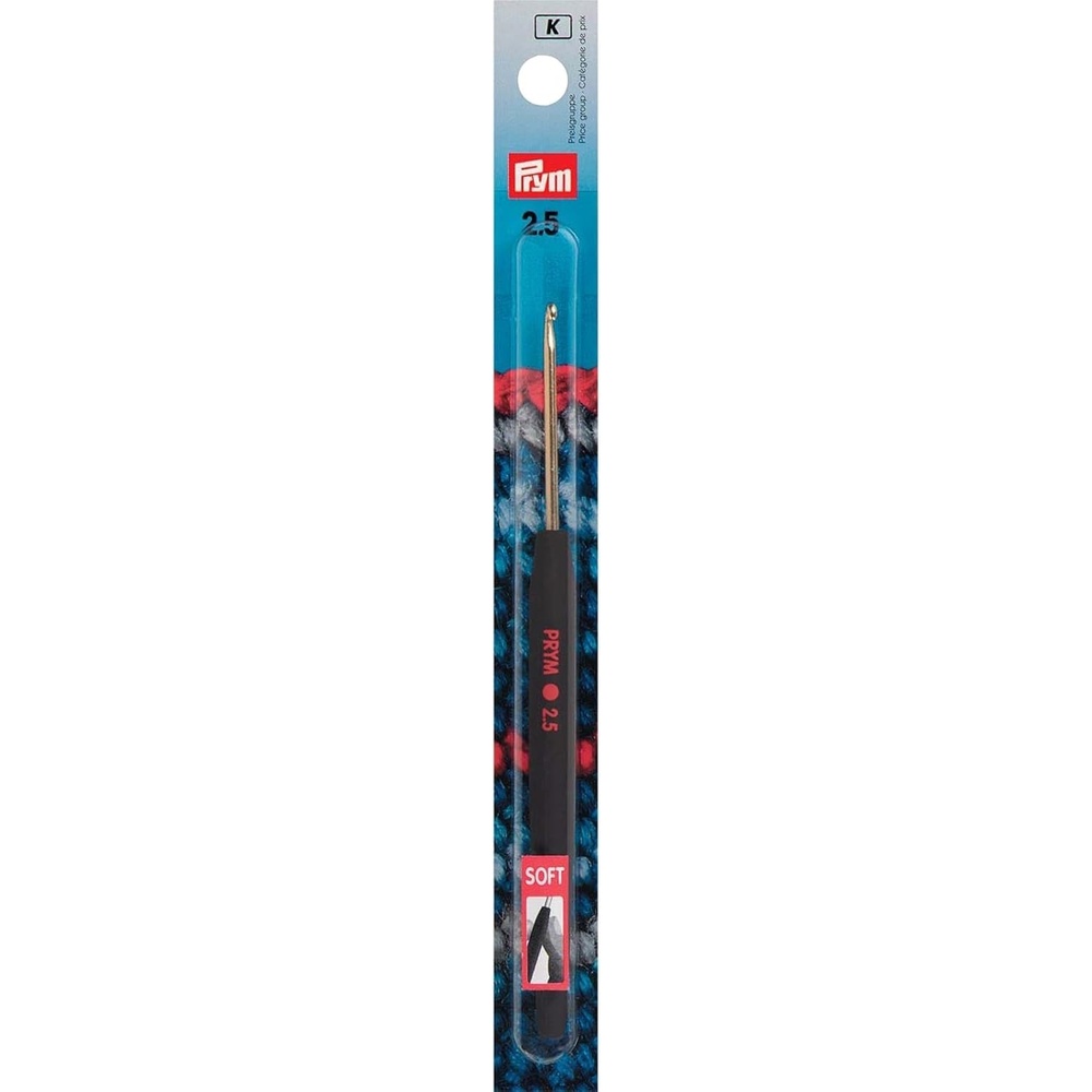 imagePrym 6 Crochet Hook Aluminum with Soft Grip 5mm25