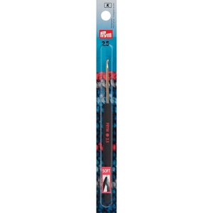 Prym 6″ Crochet Hook, Aluminum with Soft Grip, 5mm(2.5)