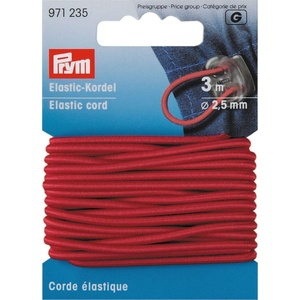 Prym Elastic Cord 2.5 mm Red, Ø 2,5 mm(Red)