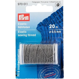 Prym Elastic Sewing Thread, Light Gray, 22 YD (20 M)(One Size)