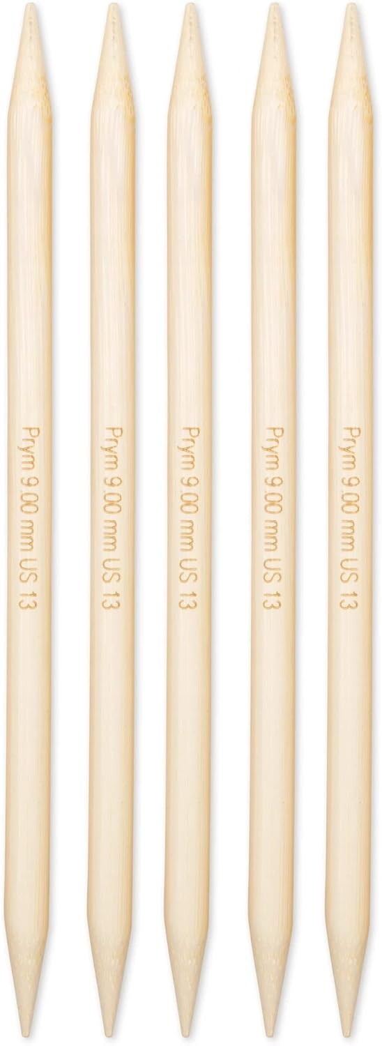 imagePrym 8 Double Point Knitting Needles Bamboo US 0 2mmUS 13 9 mm