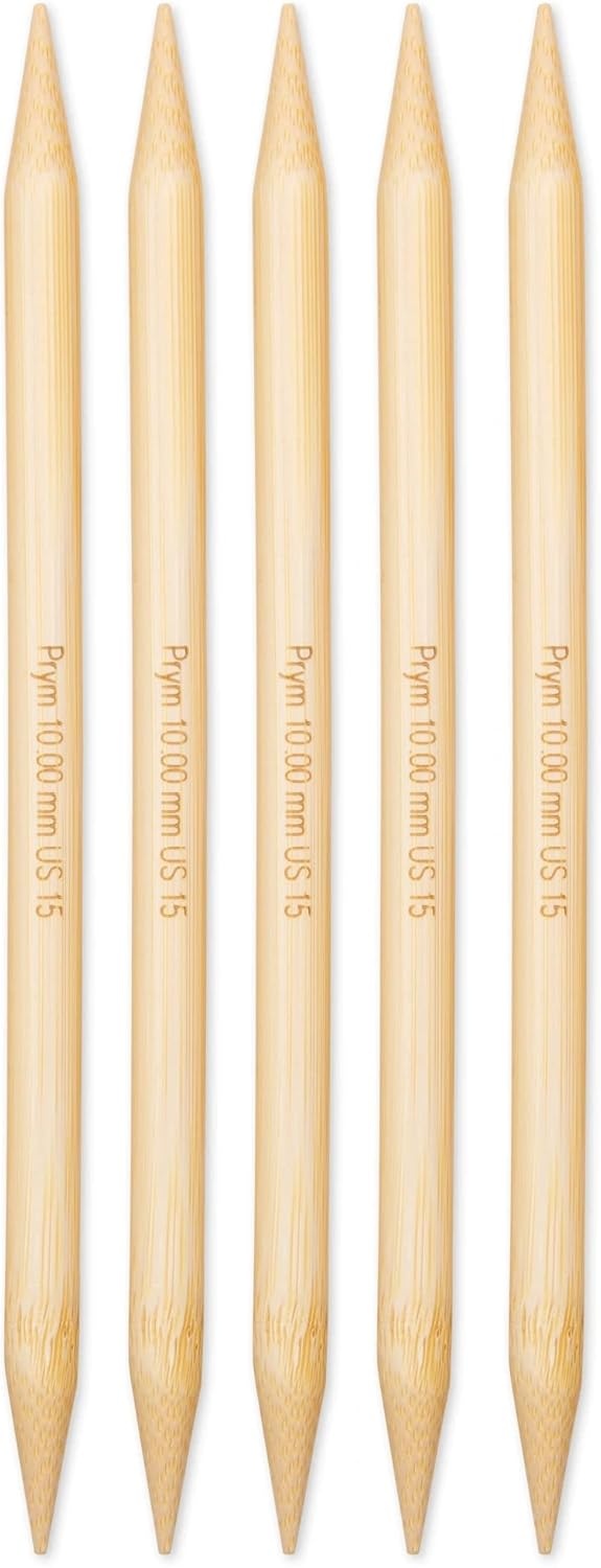 imagePrym 8 Double Point Knitting Needles Bamboo US 0 2mmUS 15 10 mm