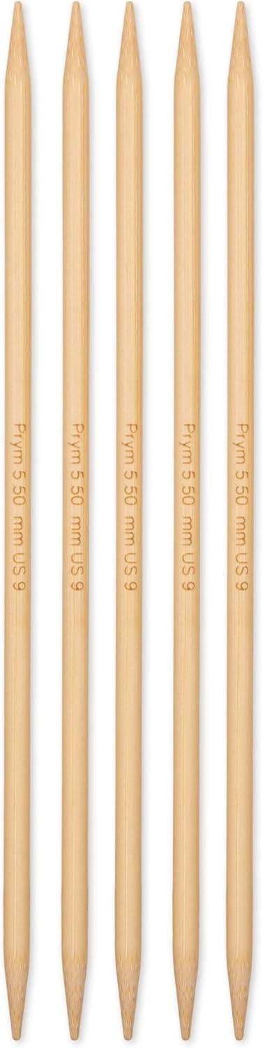 imagePrym 8 Double Point Knitting Needles Bamboo US 0 2mmUS 9 55 mm
