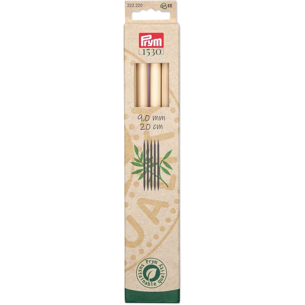 imagePrym 8 Double Point Knitting Needles Bamboo US 0 2mmUS 13 9 mm