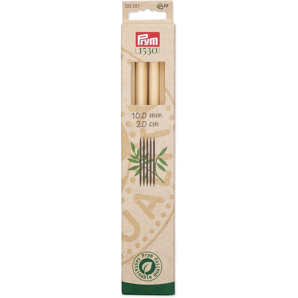 imagePrym 8 Double Point Knitting Needles Bamboo US 0 2mmUS 15 10 mm