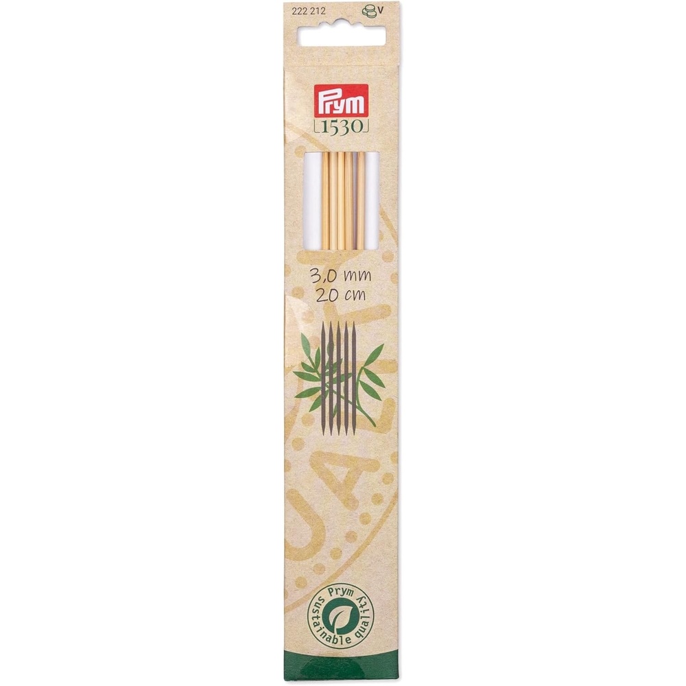 imagePrym 8 Double Point Knitting Needles Bamboo US 0 2mmUS 25 3 mm
