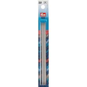 Prym 6″ Double Point Aluminum Knitting Needles, 2mm(US 0 (2 mm))