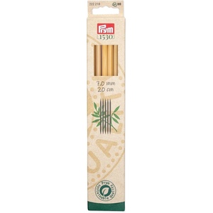 Prym 8″ Double Point Knitting Needles, Bamboo, US 0 (2mm)(7 mm)