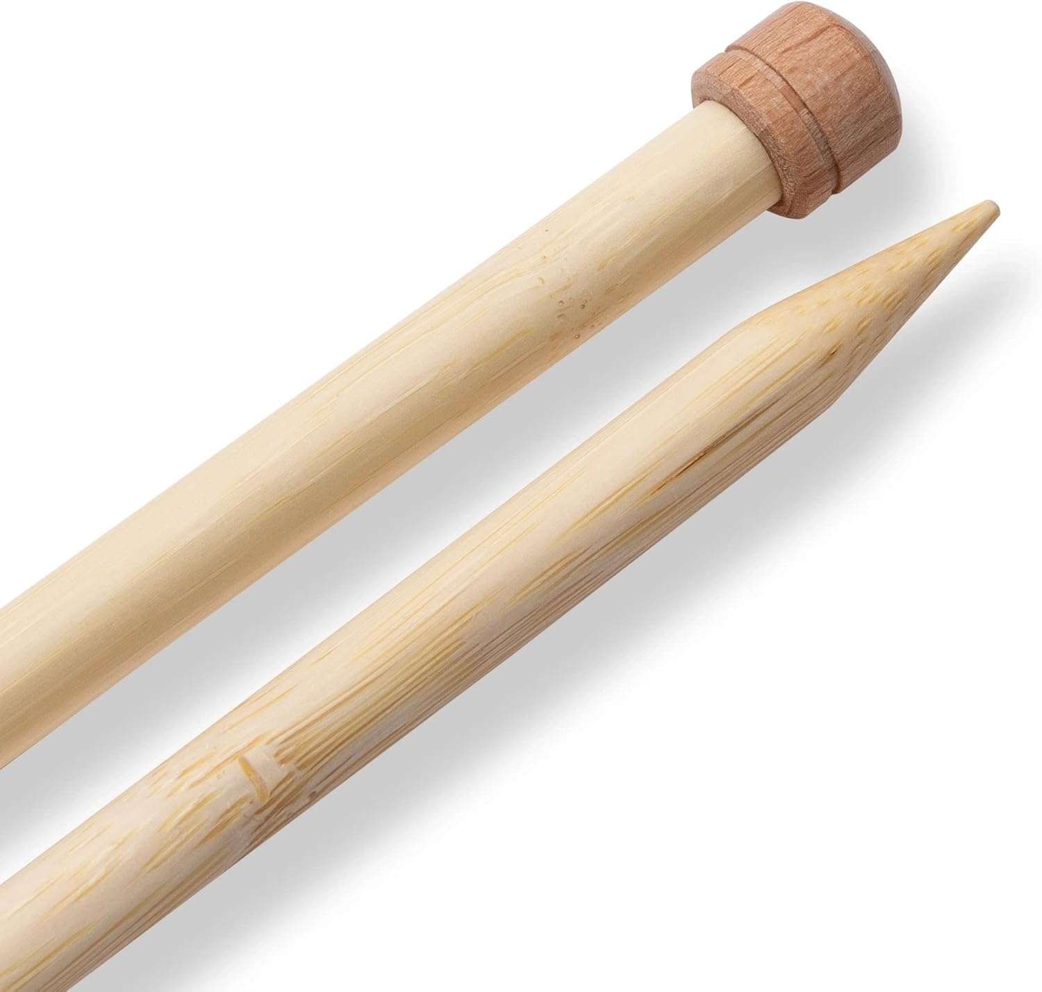 image:imagePrym 13 Single Point Knitting Needles Bamboo US 9 55mmUS 15 10 mm