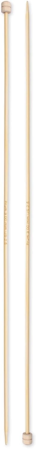 image:imagePrym 13 Single Point Knitting Needles Bamboo US 9 55mmUS 25 3 mm