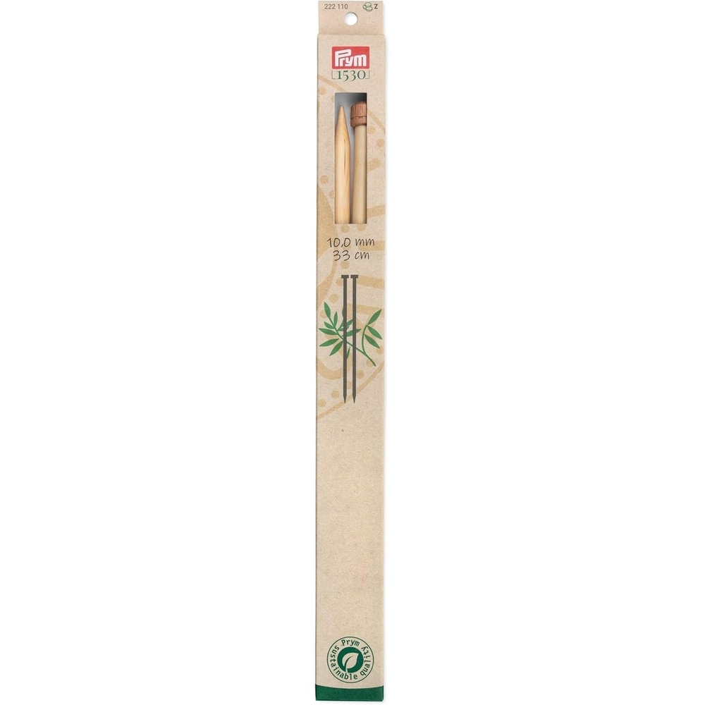 image:imagePrym 13 Single Point Knitting Needles Bamboo US 9 55mmUS 15 10 mm