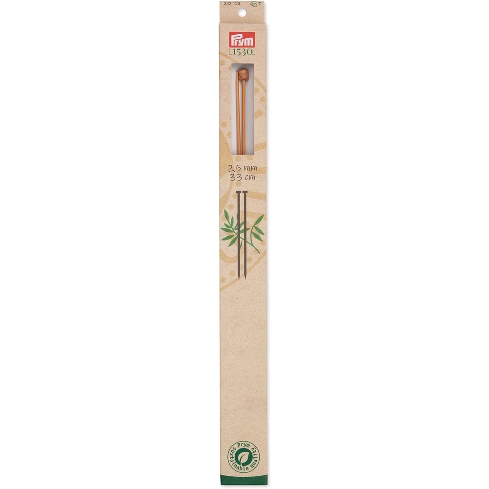 image:imagePrym 13 Single Point Knitting Needles Bamboo US 9 55mmUS 15 25 mm