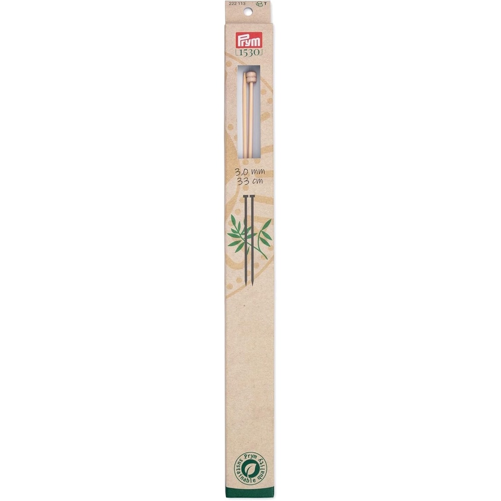 image:imagePrym 13 Single Point Knitting Needles Bamboo US 9 55mmUS 25 3 mm