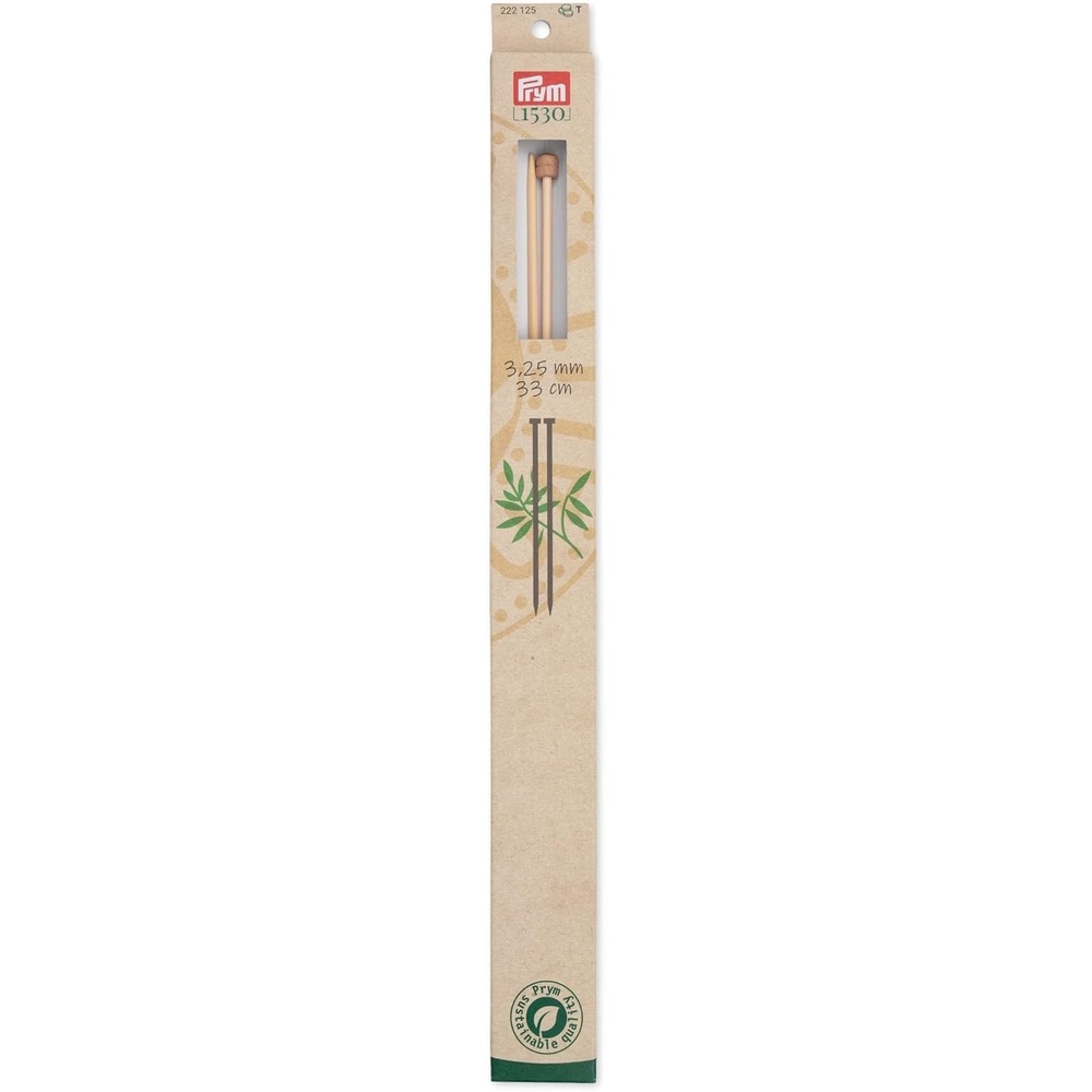 image:imagePrym 13 Single Point Knitting Needles Bamboo US 9 55mmUS 3 325 mm