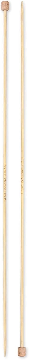image:imagePrym 13 Single Point Knitting Needles Bamboo US 2 275mmUS 2 275 mm