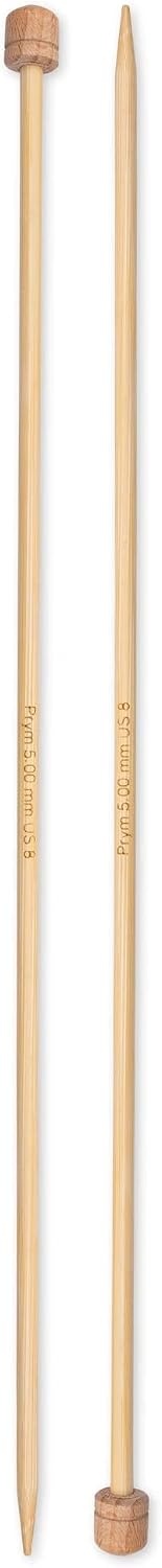 image:imagePrym 13 Single Point Knitting Needles Bamboo US 2 275mmUS 8 5 mm