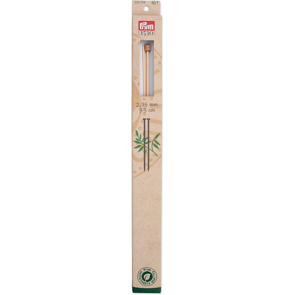 image:imagePrym 13 Single Point Knitting Needles Bamboo US 2 275mmUS 2 275 mm