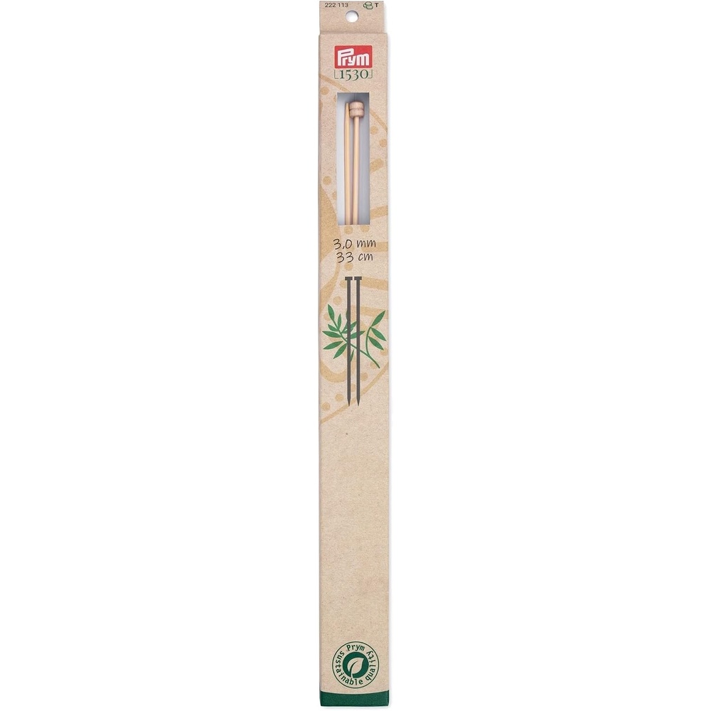 image:imagePrym 13 Single Point Knitting Needles Bamboo US 2 275mmUS 25 3 mm