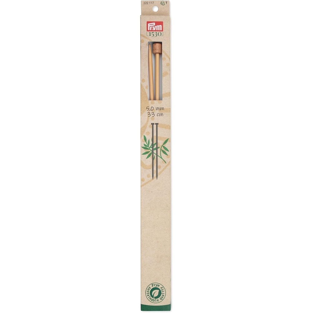 image:imagePrym 13 Single Point Knitting Needles Bamboo US 2 275mmUS 8 5 mm
