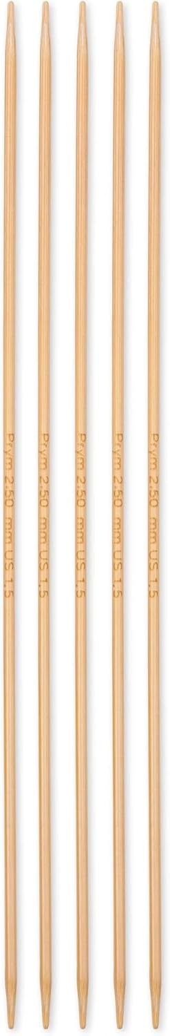 image:imagePrym 8 Double Point Knitting Needles Bamboo US 4 35mmUS 15 25 mm