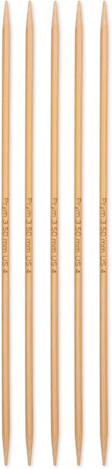 image:imagePrym 8 Double Point Knitting Needles Bamboo US 4 35mmUS 4 35 mm